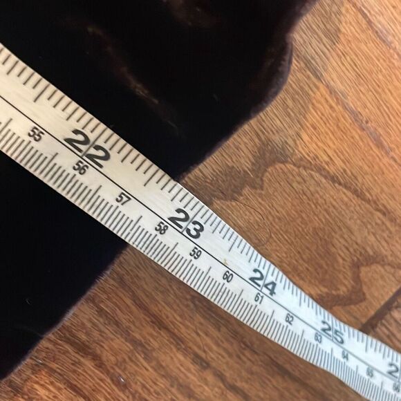 Talbots Collection Vintage Silk NWT brown velvet flounce skirt 12 - Picture 3 of 10